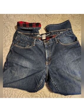 Eddie Bauer‎ Fleece lined jeans sz 35/30